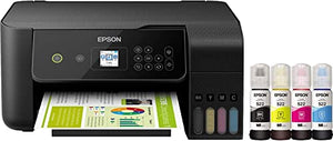 Epson EcoTank ET Series Wireless Color Inkjet All-in-One Supertank Printer, Voice Activated - 10.5 ppm, Print Scan Copy, Borderless Photo Printing, Ethernet, Black