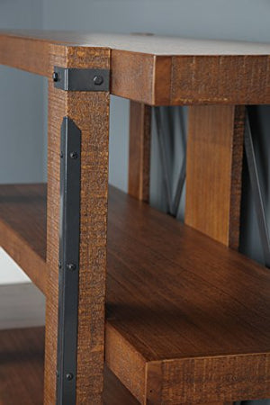 American Furniture Classics 4 Shelf Industrial Bookcase, 60" x 48", Hewn Pallet
