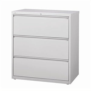 Hirsh HL10000 Series 30" Wide 3 Drawer Lateral File Cabinet in Light Gray