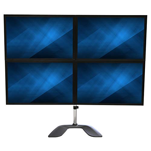 StarTech.com Quad-Monitor Stand - For up to 32" VESA Mount Monitors - Articulating - Steel & Aluminum - Four Monitor Mount (ARMQUADSS),Silver