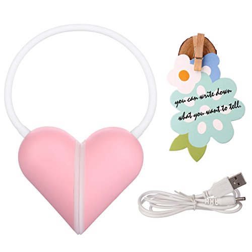 LUOYIMAN® Sensor LED Heart Lamp Outdoor Portable Lamp Deformable and Foldable Light Smart Table Desk Lamp Couples Light 14 LED Lights and 3 Modes of Lightness(Pink)