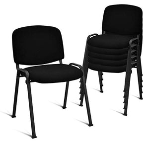 HAPPYGRILL Stackable Waiting Room Chairs with Metal Frame and Padded Cushion (5-Pack)