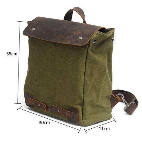 YLHXYPP Green Business Briefcase, Canvas Laptop Bag, Waterproof Large Capacity School Bag, Multifunctional Outdoor Travel Backpack