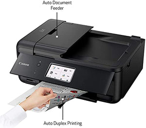 Canon All-in-One Printer for Home Office Copier Scanner Fax Auto Document Feeder Photo and Document Printing Airprint (R) and Android Printing + Bonus Set of Ink and Printer Cable