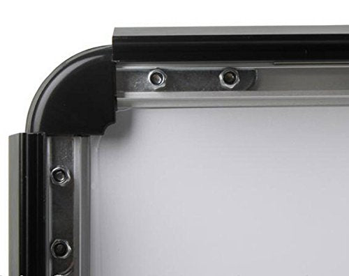Sidewalk Poster Stand with Water-Fill Base Holds 24x36 Graphics, Double-Sided Sandwich Board for Outdoor Use, Front-Loading Snap-Open Poster Frame, Black