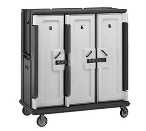 Cambro Granite Gray Tall 3-Compartment Meal Delivery Cart for 15 x 20 Trays