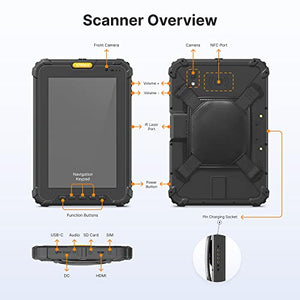 IDWare Visitor Management Bundle with 8" Android ID and Passport Scanner - Falcon with Tabletop Stand