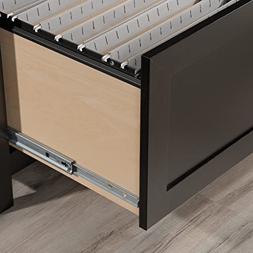 Sauder County Line Lateral File Cabinet, Estate Black Finish, L: 33.39" x W: 21.97" x H: 30.04