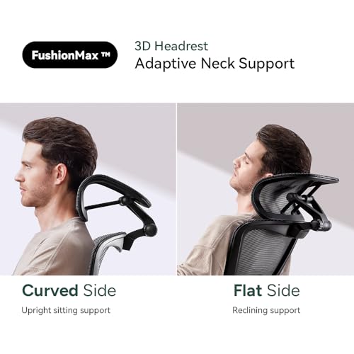 HINOMI H1 Pro V2 High Back Ergonomic Office Chair with Leg Rest, Foldable Design, Black