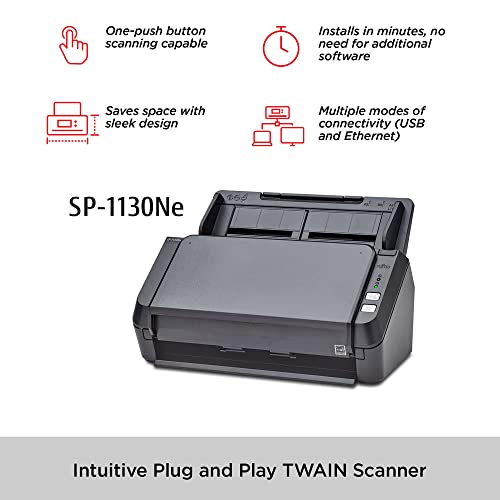 RICOH SP-1130Ne Color Duplex Document Scanner with ADF and Twain Driver