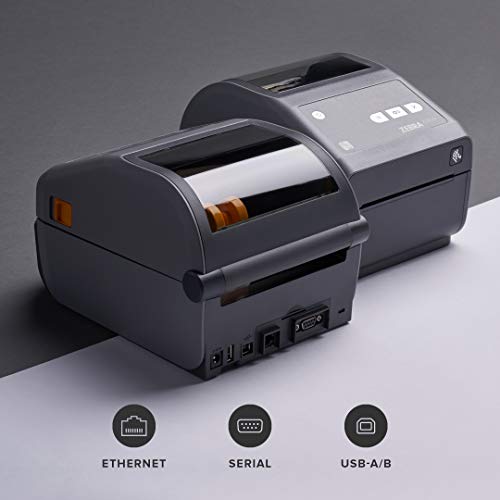 Zebra ZD620d Direct Thermal Desktop Printer 203 dpi Print Width 4 in Ethernet Serial USB Peeler Preinstalled ZD62042-D11F00EZ