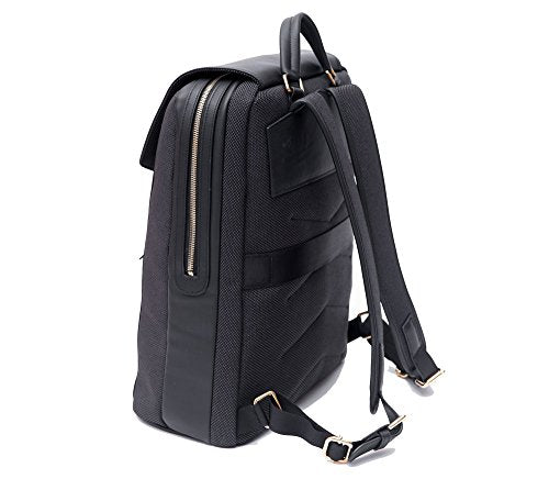 P.MAI Premium Valletta Leather Laptop Backpack for Women with Wristlet I 15-Inch Executive Laptop and Notebook Computer Backpack I Ideal for Business, Travel, Work I Incl. Commuter Purse - Black