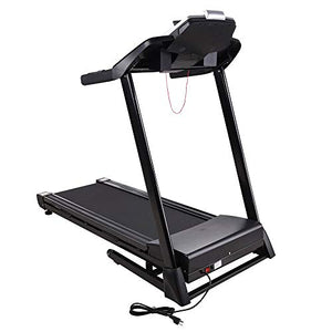 AW Folding Electric Treadmill Running Walking Treadmill with LCD Display Speaker with Silicone Fluid for Home Exercise