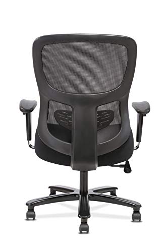 HON Sadie Big and Tall Mesh Back Office Chair - Ergonomic Heavy Duty 400 lb Max - Adjustable Arms, Lumbar Support - Black