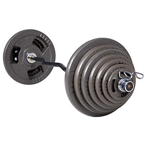 papababe 260LB Weight Plates 2-Inch Olympic Grip Plate Sets for Strength and Conditioning Workouts and Weightlifting (A Pair of 10 15 25 35 45LB Grip Plates)