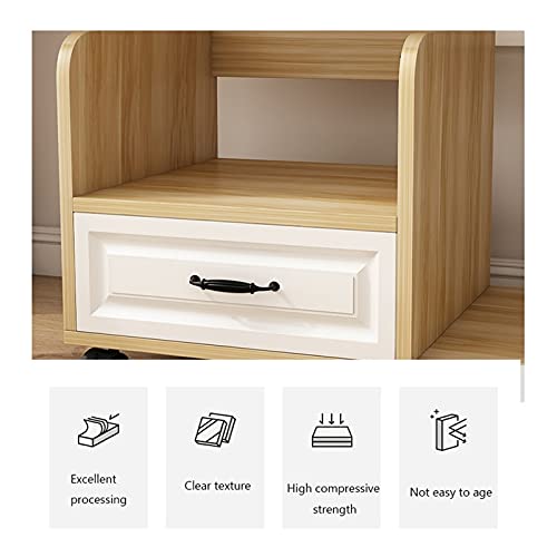 Computer Tower Stand Printer Table CPU Holder with 4 Caster Wheels - Color A