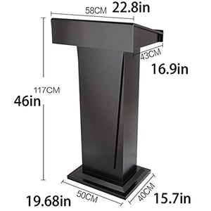 None Lectern Podium Stand Double-Layer Storage Tilt Table Solid Wood Materials