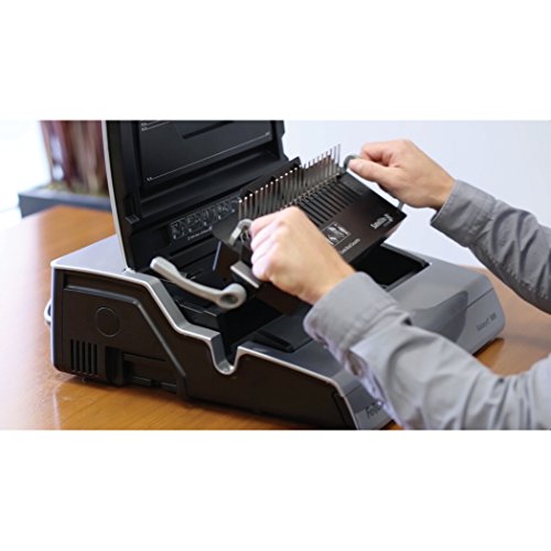 Fellowes 5218301 Galaxy 500 Electric Comb Binding System, 500 Sheets, 19 5/8x17 3/4x6 1/2, Gray
