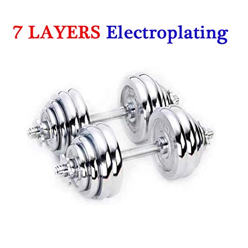 HADST 2021 New 110LBs Adjustable Dumbbells Barbell Gym Weights Set,Iron Steel Electroplating Barbell Plates, Home Gym Weightlifting Strength Training Equipment, for Workout Fitness