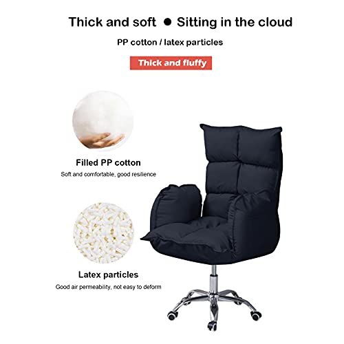 Boddenly Sofa Computer Chair, Modern Style Adjustable Height Adjustable Backrest Angle Sofa Chair Home Office Chair Sponge Chair (Black)