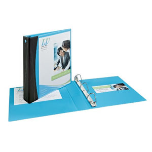 Avery Comfort Touch View Binder with 1.5-Inch EZ-Turn Ring, Holds 8.5 x 11 Inches Paper, Aqua (17411)