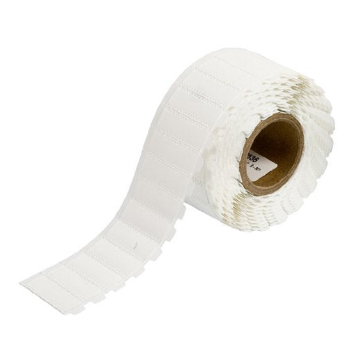 Brady Bradysleeve WMS-111-321 White Polyolefin Die-Cut Thermal Transfer Printer Sleeve - 1 in Width - 0.35 in Height - 0.075 in Min Wire Dia to 0.13 in Max Wire Dia - B-321 [PRICE is per ROLL]