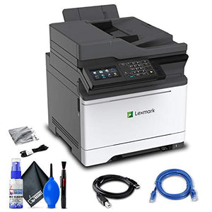Lexmark MC2535adwe Multifunction Color Laser Printer (42CC460) + Ethernet Cable + Deluxe Cleaning Set + High Speed USB Printer Cable - Base Bundle
