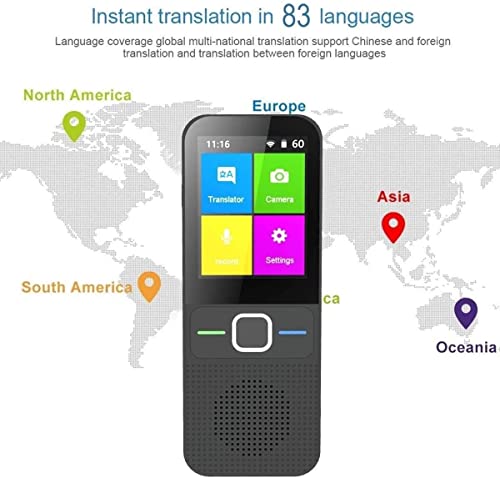 Portable Language Translator Device 83 Languages Real-time Voice Text Photo Translation Black