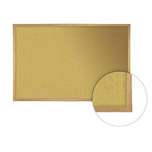 Ghent 48.5" x 96.5" Wood Frame Natural Cork Bulletin Board, Made in the USA