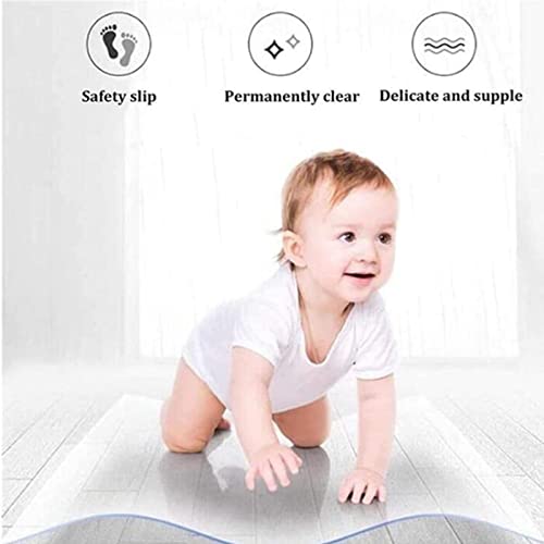 HOBBOY Clear PVC Chair Mat for Hardwood Floors - Waterproof & Scuff Resistant - 1.5/2mm Thick - 60/150/180cm Multipurpose