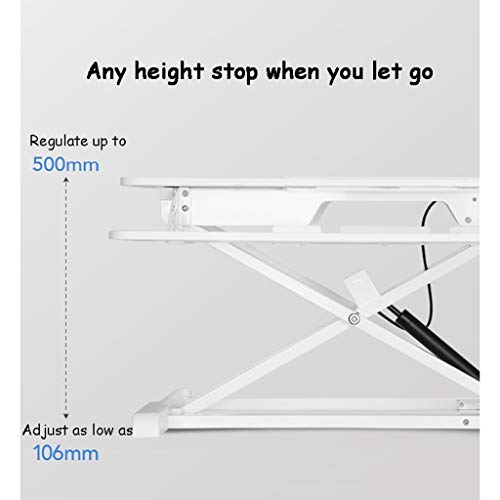 Stand up desk converter Standing Desk Converter, Electric Height Adjustable Sit-Stand Desk, Office Workstation, Rise From 10.6-50cm for PC Computer Screen, Keyboard, Laptop standing riser workstation