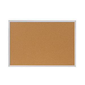 Ghent 48.5" x 96.5" Aluminum Frame Natural Cork Bulletin Board, Made in the USA