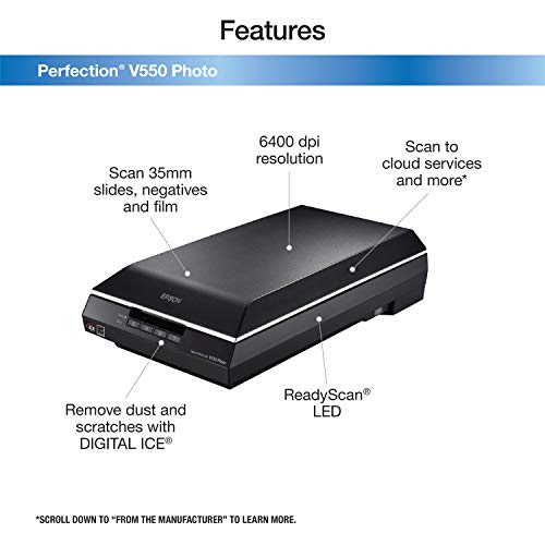 Epson Perfection V550 Color Photo Scanner with 6400 DPI Resolution