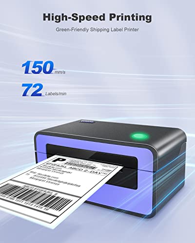 POLONO Label Printer - 150mm/s 4x6 Thermal Label Printer, POLONO 4"x6" 500 Labels Direct Thermal Shipping Labels, Compatible with Amazon, Ebay, Etsy, Shopify and FedEx