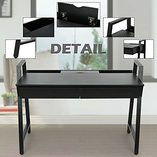 ADHW Student Study Computer Desk Laptop PC Table Home Office Workstation w/2 Drawers