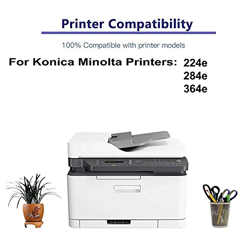 2-Pack Compatible High Yield 224e, 284e, 364e Printer Cartridge Replacement for Konica Minolta TN322 TN-322 (A33K030) Toner Cartridge (Black)
