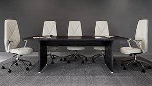 Zuri Furniture Ford Executive Rectangle Modern Conference Meeting Table - Black Oak