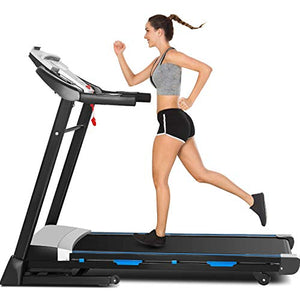 ANCHEER Treadmill with Auto Incline, 3.25HP, 300 lbs Weight Capacity, 47" x 17" Wide, Electric Folding Automatic Incline Treadmills for Home Walking Running
