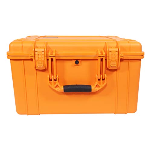 Condition 1 25" XL Waterproof Protective Hard Case with Foam, Orange - 25" x 20" x 14" #024 Watertight IP67 Rated Dust Proof and Shock Proof TSA Approved Portable Storage Trunk Carrier