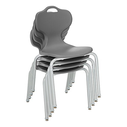 Learniture Profile Series School Chair, 18" Seat Height, Graphite, LNT-PRO18GP (Pack of 4)