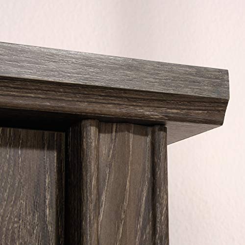 Sauder Hammond Hutch Emery Oak Finish, L: 65.12" x W: 13.62" x H: 40.04"