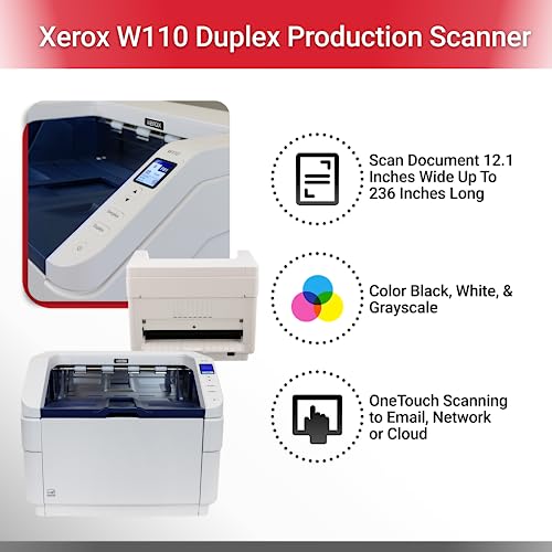 Visioneer Xerox W110 Duplex Production Scanner with Document Feeder