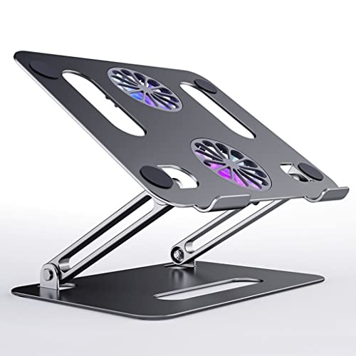 EYHLKM Laptop Tablet Stand with Cooling Fan Heat Dissipation Aluminum for Desktop Stand Notebook Holder Cooler (Color : B)