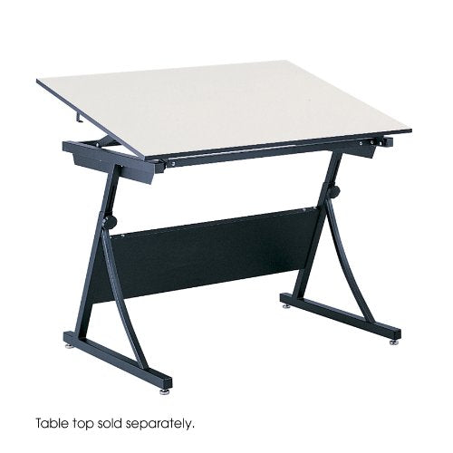 Safco Products 3957 PlanMaster Height-Adjustable Drafting Table - Black