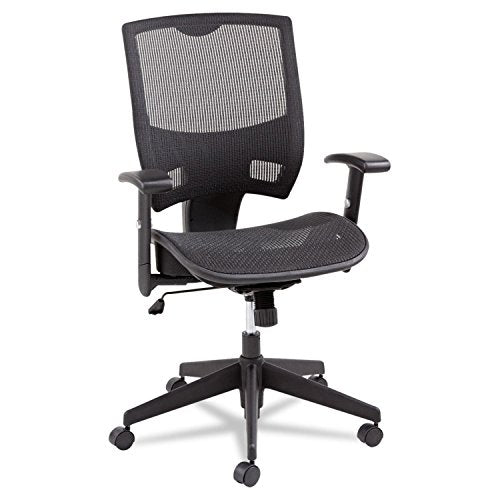 Alera ALEEP4218 Epoch Series All Mesh Multifunction Mid-Back Chair, Black