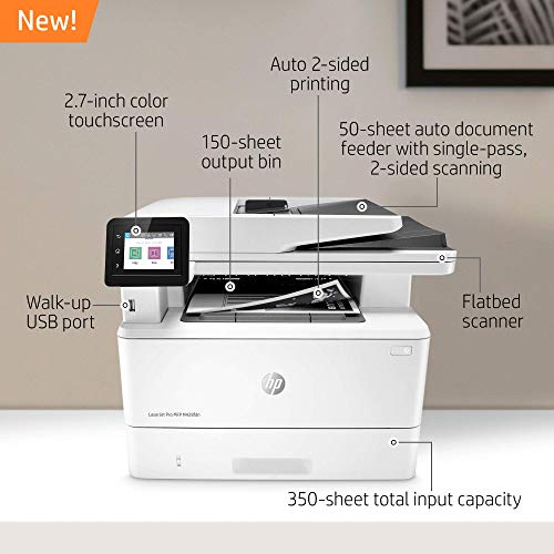 HP LaserJet Pro Multifunction M428fdn Laser Printer (W1A29A) (Renewed)