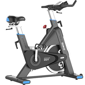 L NOW Indoor Cycling Bike, Belt Drive Indoor Exercise Bike, Stationary Bike LCD Display with 44LBS Flywheel