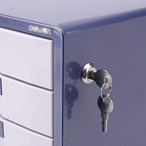 BIZOLE Desktop Storage Box with Drawers - 7-Layer Lockable Aluminum Alloy Flat File Cabinet