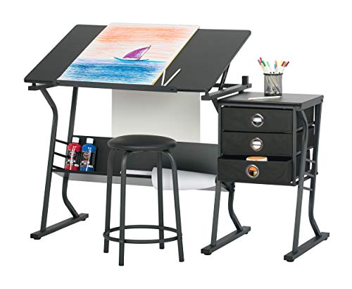 SD STUDIO DESIGNS Eclipse Craft Center in Black / Black 13365