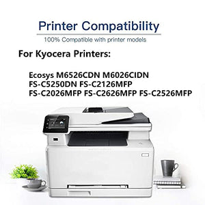 5-Pack (2BK+C+Y+M) Compatible High Yield TK-592 (TK-592K TK-592C TK-592Y TK-592M) Printer Toner Cartridge use for Kyocera Ecosys FS-C2126MFP FS-C2526MFP FS-C2626MFP FS-C5250DN P6026cdn Printers